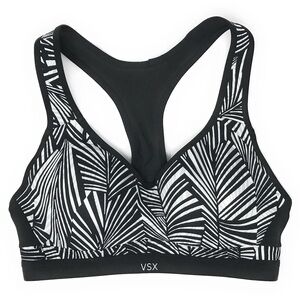 Victoria's Secret VSX Incredible Sports Bra 34C Black High Support Racerback Gym
